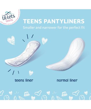 Lil-Lets Teens Liners x 16 - Petite & Slim Pantyliners for Girls & Teenagers | Unscented | Very Light Flow | Breathable & Vegan Friendly - Buy Online on GoSupps.com