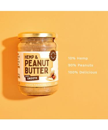 Peanut Butter with Hemp - Almost Smooth Hemp & Nut Butter - 330 g Vegan & Vegetarian Friendly All Natural Peanut Butter - With Omega 3 & 6 Plant Based Protein & Fibre by Gaia s Farming Co. 330 g (Pack of 1) - Buy Online on GoSupps.com