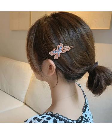 6 Pack Fancy Floral Butterfly Jeweled Hair Clips for Women and Girls - Buy Online on GoSupps.com