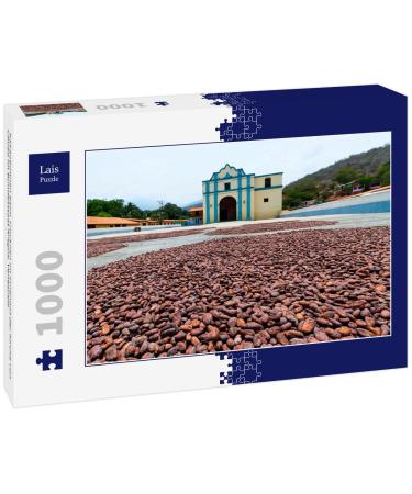 Lais Puzzle Cocoa beans drying in the courtyard of the church of Chuao in the state of Aragua Venezuela 1000 pieces