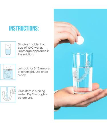 JJ CARE Retainer Cleaner Tablets (Pack of 150) - Denture & Mouth Guard Cleaning - Removes Stains & Odor - 5 Months Supply - Buy Online on GoSupps.com