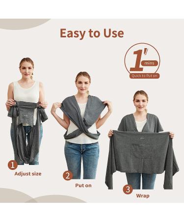 Baby Wraps Carrier | Breathable Hands-Free Sling for Newborn to Toddler | Adjustable Dark Grey Baby Carrier - Buy Online on GoSupps.com