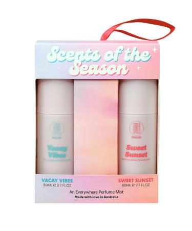 The Fox Tan Scents of the Season Duo Featuring Vacay Vibes & Sweet Sunset Fragrance Mists Long-Lasting Scent Vegan & Cruelty-Free 2 pieces x 80mL Scents of The Season Bundle