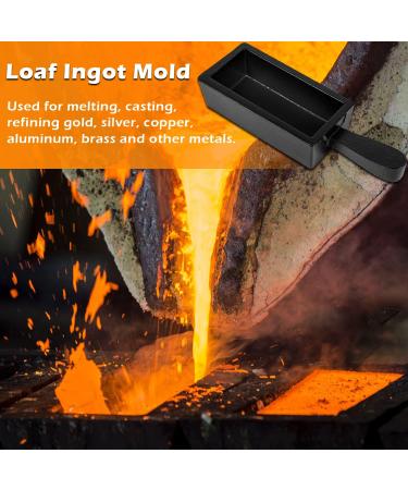 100 oz Troy Ounce Gold Bar Loaf Cast Iron Ingot Mold for Smelting and Casting Gold, Silver, Copper, Aluminum, Brass - Upgraded Design for Precious Metals Refining - Buy Online on GoSupps.com
