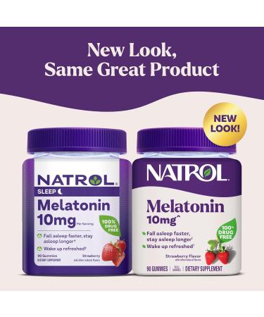 Buy Natrol Melatonin Gummies 10 mg - 90 Count for Better Sleep | Fast Shipping - Buy Online on GoSupps.com