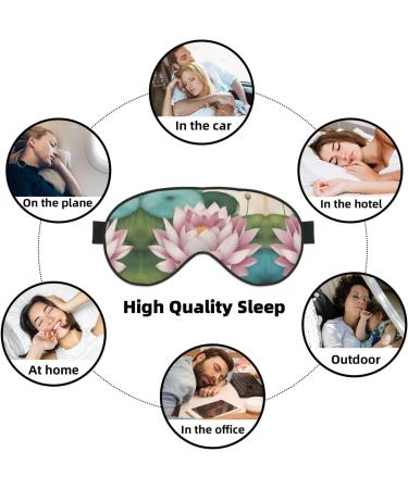 SSIMOO Lotus Flower Namaste Eye Mask - Breathable Soft Sleep Patch for Travel & Relaxation - Black - Buy Online on GoSupps.com