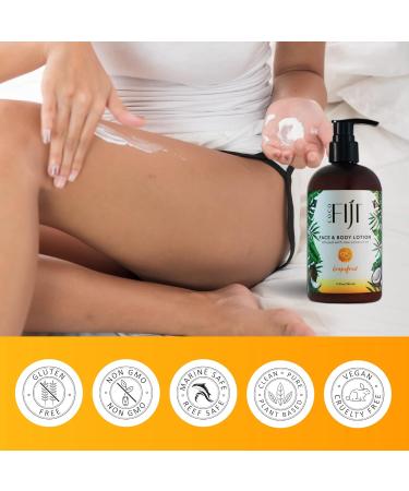 Coco Fiji Face & Body Lotion Infused With Coconut Oil | Lotion for Dry Skin | Moisturizer Face Cream & Massage Lotion for Women & Men | Grapefruit 12 oz Pack of 1 Grapefruit 12 Fl Oz (Pack of 1) - Buy Online on GoSupps.com