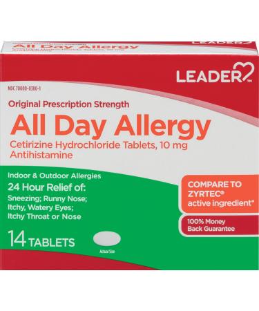 Leader All Day Allergy 10 mg 14 Tablets (Pack of 1)