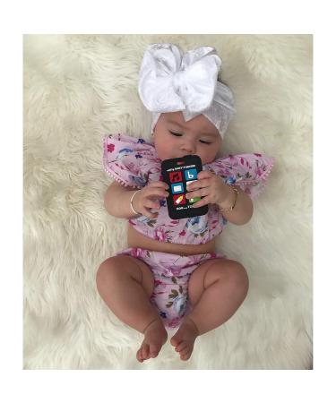 Silli Chews Cute Baby Teether Cell Phone Toy for Babies - Safe Silicone Teething Relief | Silly Chew Toy Black Bphone - Buy Online on GoSupps.com