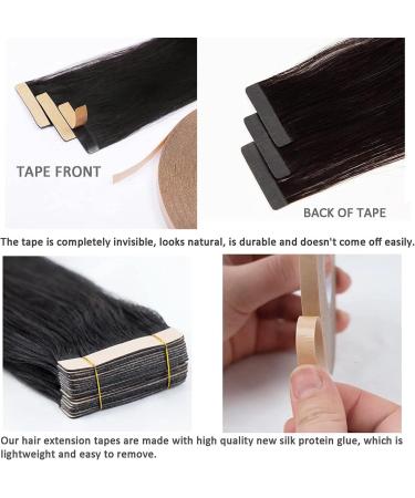 Hotlulana Tape Extensions - 18 Inch Platinum Blonde (#60) 100% Real Hair 20PCs Invisible Remy Skin Weft 40g - Buy Online on GoSupps.com