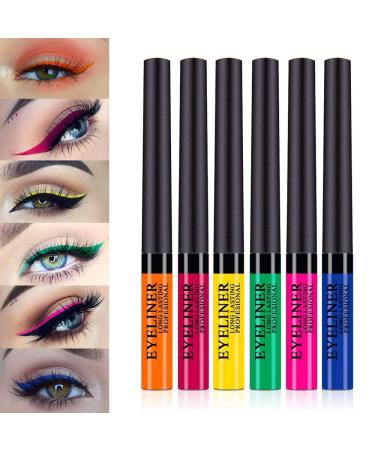 6 Matte Colorful Liquid Eyeliner Set - Long Lasting, Waterproof & Smudgeproof - Buy Online on GoSupps.com