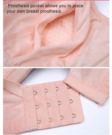 XWSM Post-OP Mastectomy Bra - Cable-Free Support Bit Holder & Soft Underwear - Pink 38/85C for Comfort & Style - Buy Online on GoSupps.com