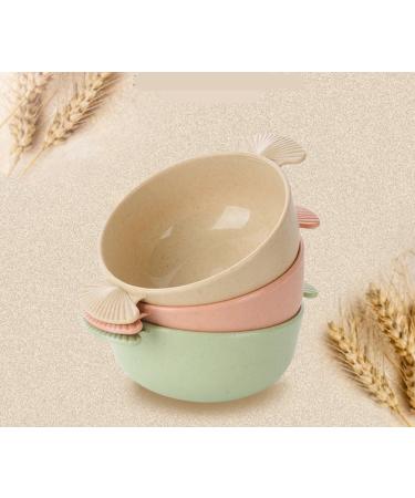 Golandstar Wheat Straw Eco Biodegradable Unbreakable Bowl Baby Anti Hot Dinnerware Kids Children Bowls for Rice Soup Popcorn Fruit Salad (1 Beige) 1 Beige - Buy Online on GoSupps.com