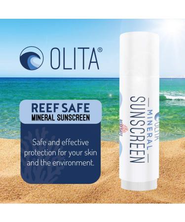 Olita Mineral Sunstick SPF 30 - Fragrance-Free Organic Reef Safe Chemical-Free Sunscreen Water-Resistant Zinc Sunblock - 0.6 oz for All Skin Types - Buy Online on GoSupps.com
