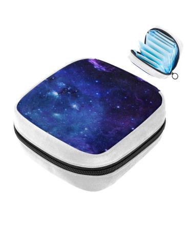 Sanitary Napkin Storage Bag Period Bag Tampon Bag Makeup Bag Pad Pouch Colorful Universe Galaxy Color2756