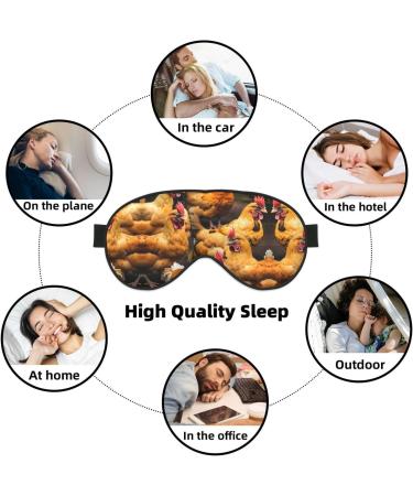 Unisex Chickens Print Sleeping Eye Mask - Soft Comfortable Light-Blocking for International Shipping - Buy Online on GoSupps.com