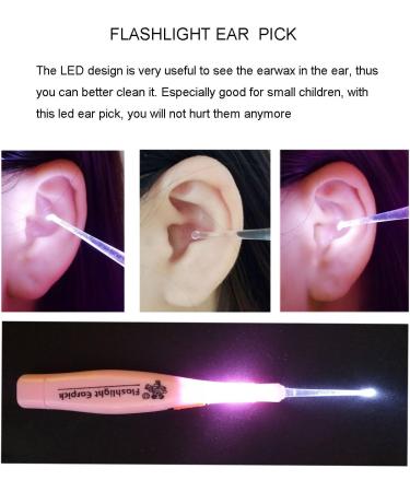 SunMine 4pcs Ear Wax Removal with Light LED Earwax Removal Ear Cleaning Set with Storage Box - Buy Online on GoSupps.com