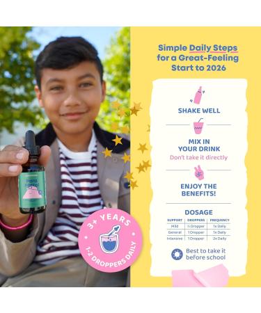 JoySpring ParaPatrol Kids Herbal Blend Alcohol-Free Liquid Supplement with Black Walnut and Wormwood Extract | Supports Digestive Health | Natural Raspberry Flavor 30 Servings - Buy Online on GoSupps.com