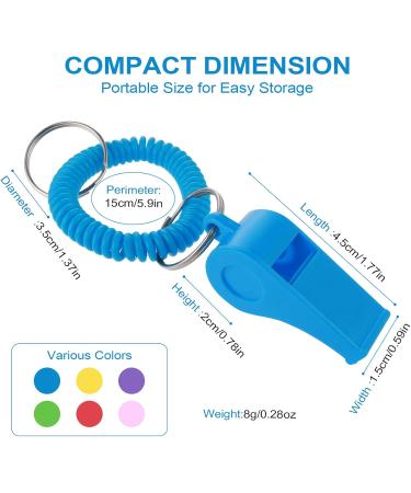 Thinp 6-Pack Triller Pipes for Kids - Colorful Plastic Whistles with Stretchable Lanyard for School Sports & Referees - Buy Online on GoSupps.com