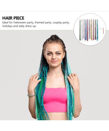 Lurrose 1 Set Seamless hair extension highlight hair extensions braid wigs glitter hair long wavy hair extension Hair Extensions for Women womens wigs High temperature wire Miss clip Metal - Buy Online on GoSupps.com