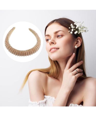 VOCOSTE Crystal Headband - Rhinestone Hairband for Women - Champagne - 1.2 Wide - Buy Online on GoSupps.com