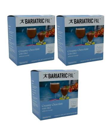 BariatricPal 15g Protein Aspartame-Free Pudding & Shake - Creamy Chocolate with Fiber (3-Pack) 6.6 Ounce (Pack of 3)