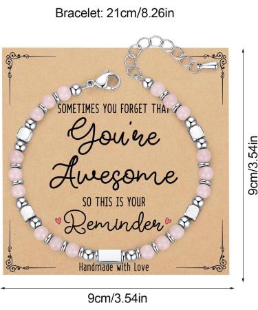 Stone Inspirational Bracelet Durable stone affirmation jewelry Elevate Spirit with Stone Inspirational Bracelet Empowering Gemstone Wristband Infused and Positive Energy Ideal for Daily Inspiratio - Buy Online on GoSupps.com