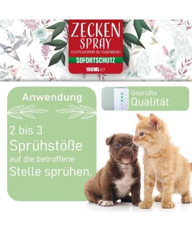 Buy Nature Animal 2x Tick Protection Spray for Dogs & Cats - Immediate Tick Defense Natural Treatment - 2 Pieces - Buy Online on GoSupps.com