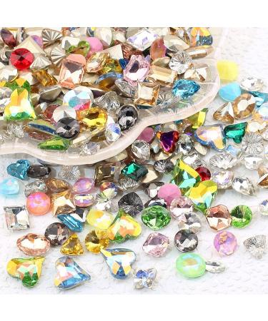50pcs Colorful Pointed Bottom Nail Rhinestones - Multi Shapes for Nails & Crafts - Buy Online on GoSupps.com