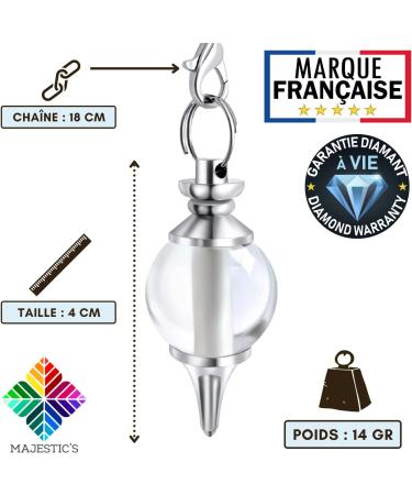 Shop Radiesthesia Pendulum | Himalayan Rock Crystal & White Quartz Oracle Esoteric Pendulum | International Shipping Available - Buy Online on GoSupps.com