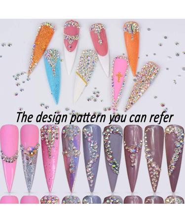 2880pcs SS3 1.3mm Crystals AB Nail Rhinestones for Nail Art Decoration - Round Flatback Glass Gems Stones for Nails, Crafts, Makeup & Accessories (2880Pcs SS3) - Buy Online on GoSupps.com