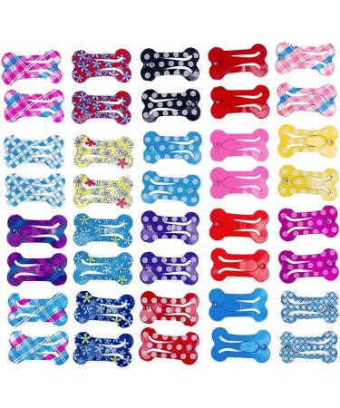 Pet Show Cute Small Bone Snap Hair Clips - Pack of 20, Random Colors | Pet Grooming Accessories for Dogs, Cats, Puppies - Buy Online on GoSupps.com
