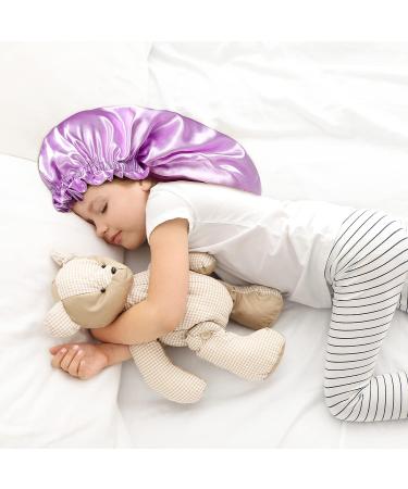 Kids Braid Bonnet for Sleeping - Double Layer Satin Cap for Girls - 4 Pieces in 4 Colors - Buy Online on GoSupps.com