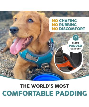 Embark Pets Adventure Dog Harness Medium - No Pull, Anti-Pull, Adjustable, Orange - Chest 60-77 cm - Buy Online on GoSupps.com