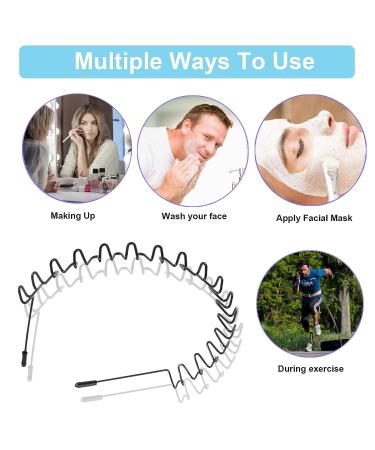 Spring Wavy Metal Hair Bands | Non Slip Unisex Headband for Men and Women | Fashion Sports Hairband - Buy Online on GoSupps.com