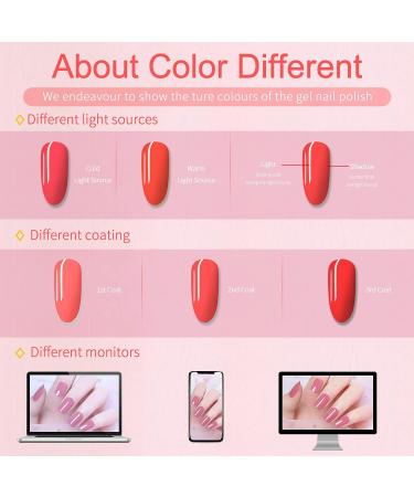 TEEROVA Gel Nail Polish Set - 6 Colors Popular Nail Gel Polish All Seasons Soak Off LED Nail Lamp Gel Nail Kit Manicure DIY Home Salon Nail Art Gifts Box (D) - Buy Online on GoSupps.com