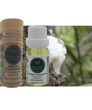Nativilis Brazilian Frankincense Breu Branco Essential Oil - Protium heptaphyllum - Amazonian Natural Oil Anti-inflammatory Antiseptic analgesic Soothing Dry Oily Skin Copaiba Properties