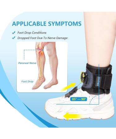 AFO Foot Drop Brace for Walking - Adjustable Dorsiflexion Support for Men & Women (S/M) - Fits Left & Right Foot - Buy Online on GoSupps.com