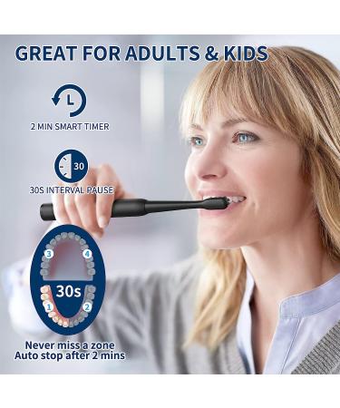YUNCHI Y2 Sonic Electric Toothbrush - Charcoal Bristles, 5 Modes, Smart Timer, 8 Brush Heads | Deep Clean & Fresh Breath for Adults & Kids - Buy Online on GoSupps.com