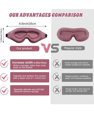3D Advanced Blackout Eye Mask for Sleeping - Soft Comfortable & Skin-Friendly | Ideal for Eyelash Extensions | Unisex - 1 Pack Purple - Buy Online on GoSupps.com