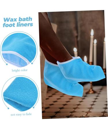 HONMEET 1 Pair Waxed Cotton Footmuffs Paraffin Wax Spa Foot Covers Paraffin Bath Bags Paraffin Refills Liners Foot Spa Wrapping Cover Moisturizing Socks Foot Spa Booties Polyester 26.50X19.00X1.00CM Blue - Buy Online on GoSupps.com