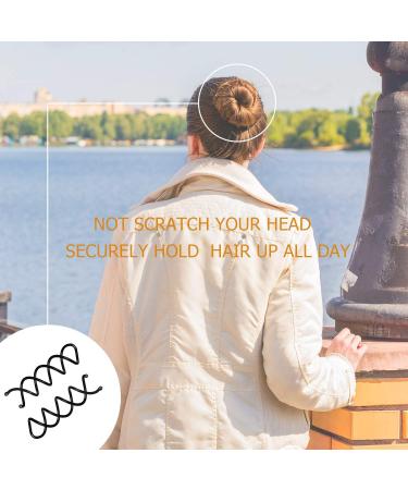 Black Spiral Hair Clip Set 20 pcs Spiral Pin & Bun Hairpins for DIY Hairstyles | International Shipping - Buy Online on GoSupps.com