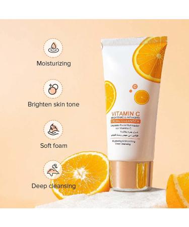 Vitamin C Facial Cleanser for Brightening & Hydrating | Gentle Face Wash for Dry & Sensitive Skin | Moisturizing Formula with Vitamin C for Natural Radiance - Buy Online on GoSupps.com