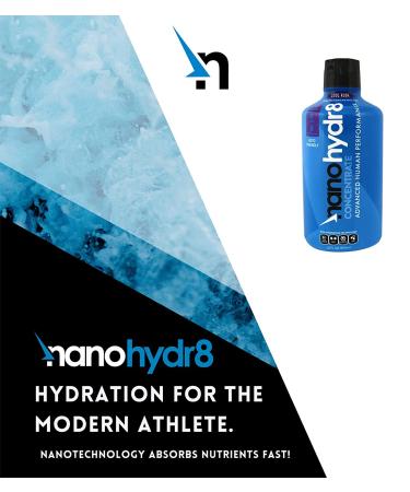 Nanohydr8 Workout Energy Drink with Nanotechnology for Fast Hydration and Electrolyte Recovery 32oz Cool Rush Grape Concentrate - Buy Online on GoSupps.com