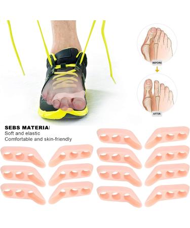 Buy 7 Pairs of Silicone Toe Spacers - 3-Hole Small Peg Separators for Hammer Toe & Bunions - Orange Toe Spreaders for Overlapping Toes - Buy Online on GoSupps.com