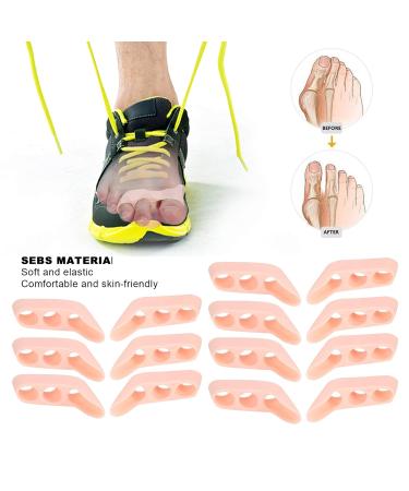Toe Separator 7 Pairs - 3-Hole Small Toe Spacers for Hallux Valgus & Overlapping Toes (Skin Color) - Comfort & Correction - Buy Online on GoSupps.com