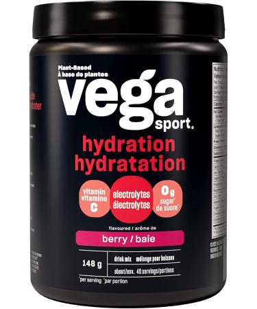 Vega Sport Hydration Electrolyte Powder Berry + Vega Sport Sugar Free Pre-Workout Energizer Berry Bundle Powder + Energizer Berry Berry 40 Servings (Pack of 1) - Buy Online on GoSupps.com