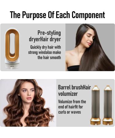 Buy MRY 5-in-1 Hot Air Comb - White & Gold | International Shipping Available - Buy Online on GoSupps.com