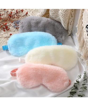 AKOAK Plush Sleep Eye Mask - Soft Breathable Light Blocking Protector for Adults & Kids - Perfect Gift for Birthday Parties - White - Buy Online on GoSupps.com