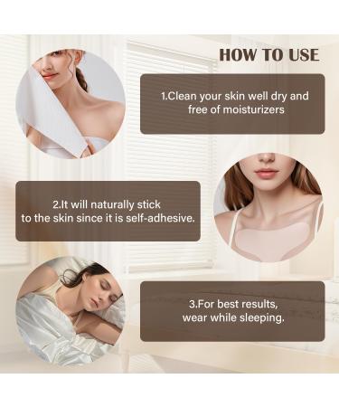 EKIND Silicone Chest Patch Anti Wrinkle D collet Pad Reusable Self Adhesive T Shape Skin Tightening Hydrating Lift for Women (Transparent) - Buy Online on GoSupps.com